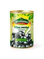Оливки Луговица черные без косточки ж/б 280 г Турция