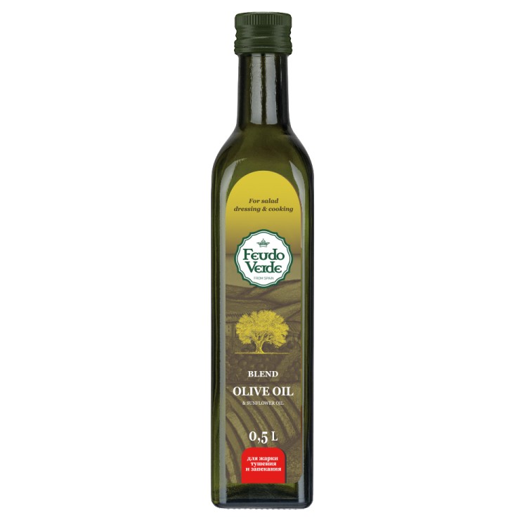 Масло FEUDO VERDE BLEND оливковое с добавлением подсолнечного, 500 мл