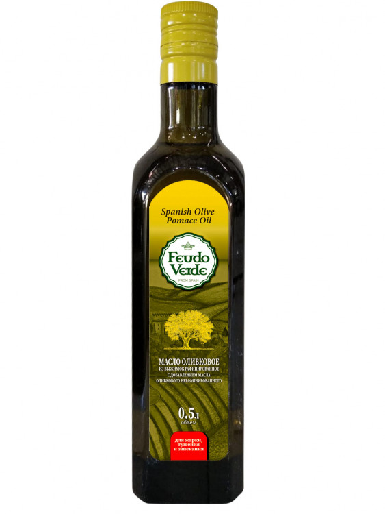 Масло оливковое Feudo Verde Pomace рафинированное 500 мл стекло