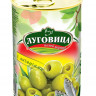 Оливки Луговица зеленые с анчоусом ж/б 280 г