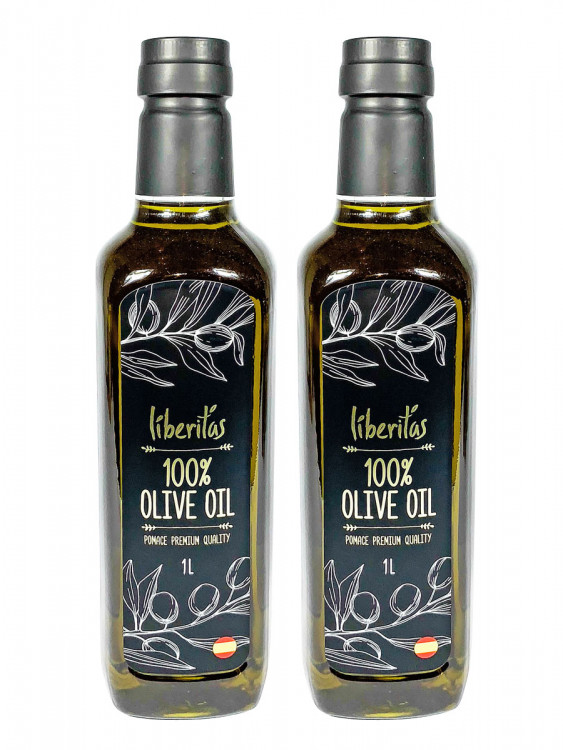Масло оливковое Liberitas Pomace рафинированное 1000 мл пэт 2 шт
