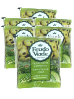 Оливки Feudo Verde зелёные б/к полимерный пакет Испания 170 г 6 шт