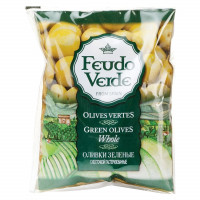 Оливки Feudo Verde зелёные с/к полимерный пакет Испания 170 г