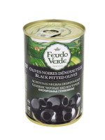 Оливки Feudo Verde черные без косточки 300 мл ж/б
