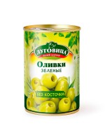 Оливки Луговица зеленые без косточки ж/б 280 г Турция