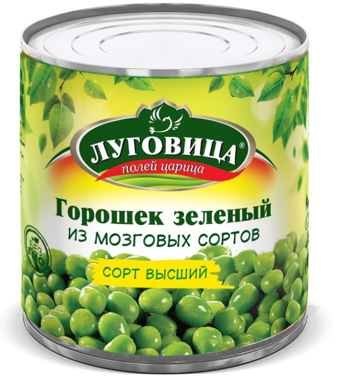 Горошек Луговица консервированный В/С ГОСТ 400 гр