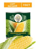 Кукуруза AGROLIVE сахарная консервированная В/С ГОСТ 425 гр