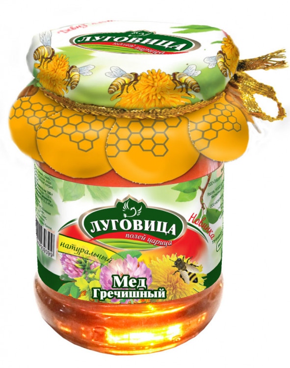 Мед Луговица гречишный натуральный 350 гр