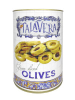 Оливки Talavera зеленые резанные Испания 4200 гр