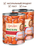 Фасоль Едим дома белая в томатном соусе 400 гр 2шт