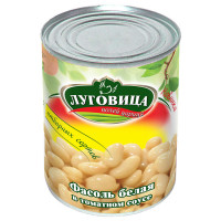 Фасоль Луговица белая в томатном соусе ж/б 360 гр